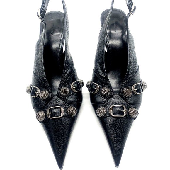 Balenciaga Cagole Pointed Toe Slingback Sandal - Picture 1 of 6